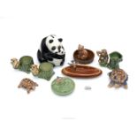 A quantity of Wade including Nat West Panda money box, tortoise, duck, pin dish, cat in basket etc.