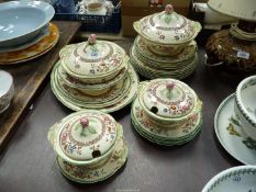 A Royal Cauldonware dinner service (1276), to include six large plates, six medium plates,