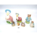 Four Royal Albert Beatrix Potter figures Gentleman Mouse, Ribby and the Patty Pan,