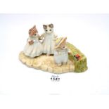A Beswick Beatrix Potter trio of kittens mittens, Tom kitten and Moppet.