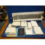 A quantity of miscellaneous manuals and a log book on helicopters,