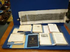 A quantity of miscellaneous manuals and a log book on helicopters,