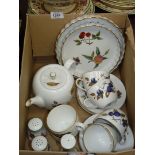 Royal Worcester Evesham, six cups and saucers,