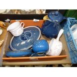 A small quantity of Denby pottery including;