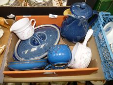 A small quantity of Denby pottery including;