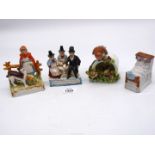A quantity of Fairings china figures 'Little Red Riding Hood', 'Welsh tea party,