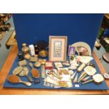 A quantity of miscellanea including; dressing table sets, boxed Chanel No.