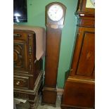 An Oak cased Grandmother Clock by Pleasance & Harper of Hereford having a silvered face with Arabic