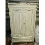 A continental design cream painted pine Wardrobe,