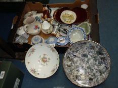 A quantity of china including pin dishes, cruet, preserve pot, Spode, Wedgwood Jasperware, Hornsea,