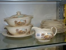 A quantity of Alfred Meakin 'The Ride Home' dinner ware to include; six dinner,