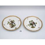 A very good pair of Meissen plates, first half of the 19th century,