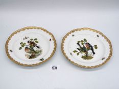 A very good pair of Meissen plates, first half of the 19th century,
