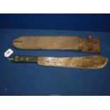 A 1961 British Army Martindale machete, KE7277, no. 227.