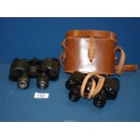 A pair of Dolland binoculars (8 x 25) and a pair of Otto Walter binoculars (8 x 34).