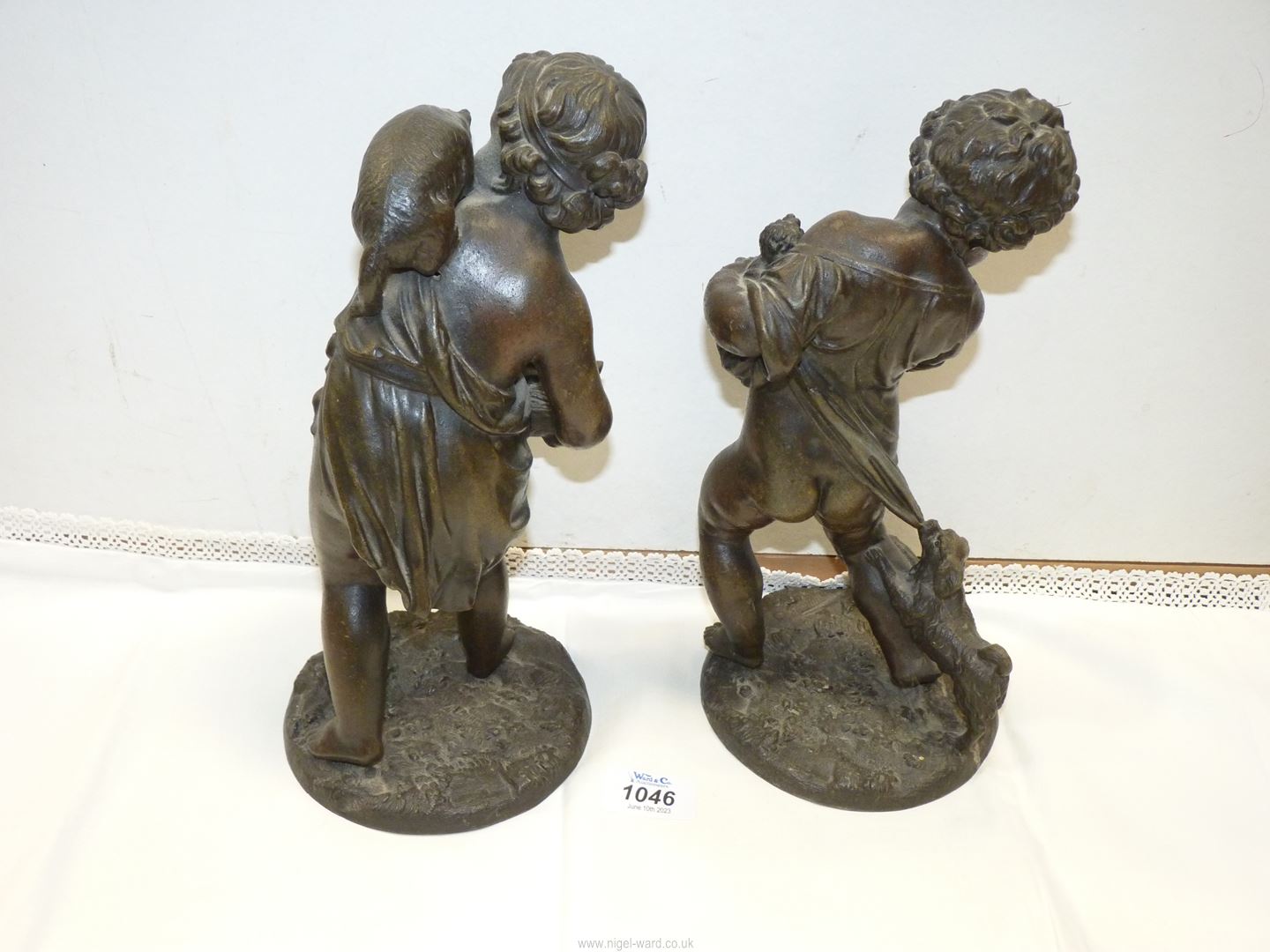 Two metal bronze finished figures, - Image 2 of 4