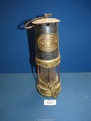 A Miner's Lamp, type no. 1 by Thomas & Williams, Aberdare.