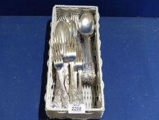 A quantity of Kings Pattern cutlery including; serving spoons, forks, etc.