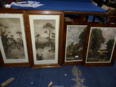 A pair of wooden framed Constable Prints to include;
