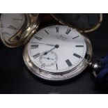 A silver cased key wound Pocket Watch, the quality fusee movement No.