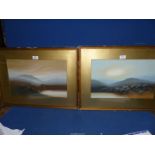 A pair of gouache 19th century moorland scenes, signed Frank Holme.