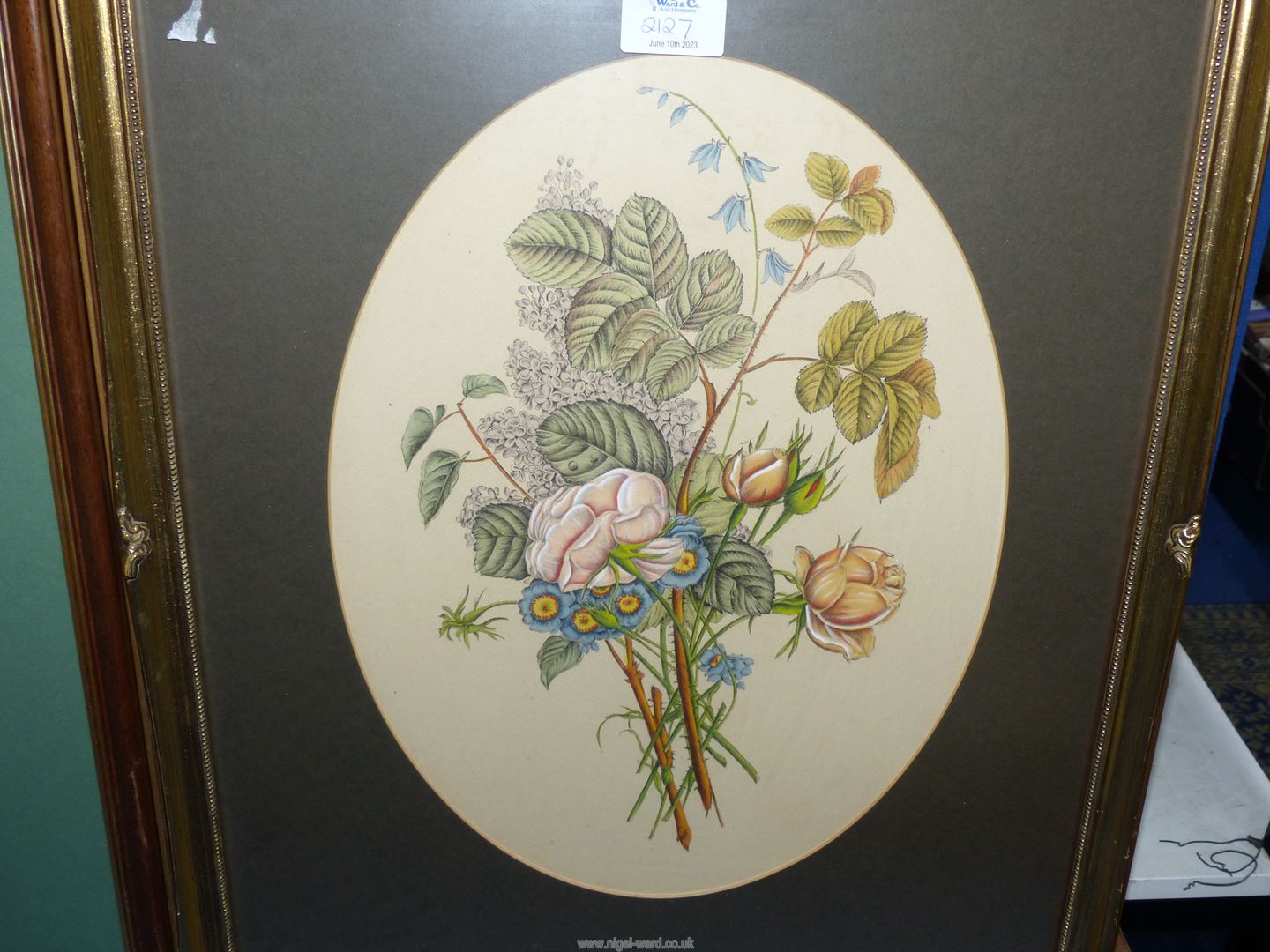 A framed and mounted Print depicting Magnolia, - Image 3 of 4