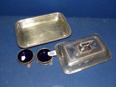 A pair of early silver plated Salts by Elkington & Co.