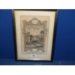 A framed and mounted Engraving titled 'The Jagas a People of Africa their Arms,