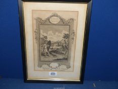 A framed and mounted Engraving titled 'The Jagas a People of Africa their Arms,