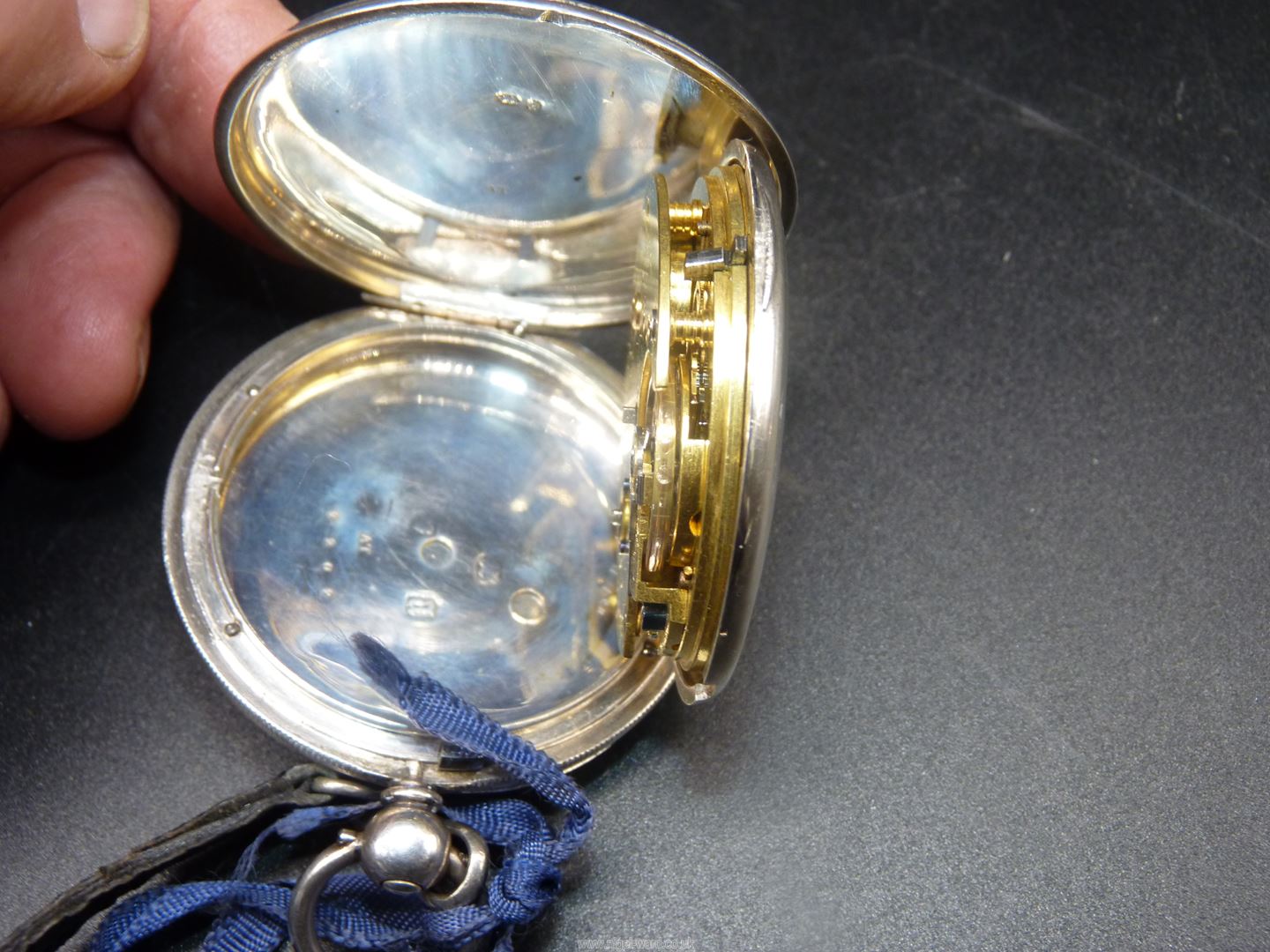 A silver cased key wound Pocket Watch, the quality fusee movement No. - Image 9 of 12