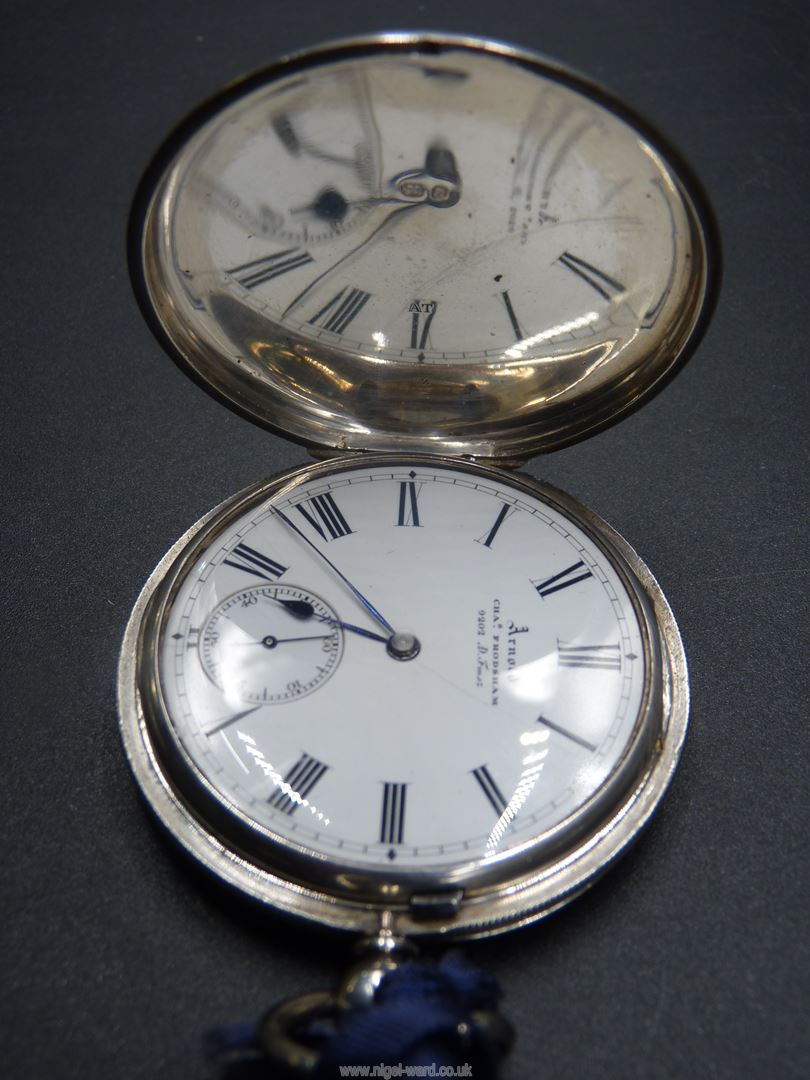 A silver cased key wound Pocket Watch, the quality fusee movement No. - Image 4 of 12