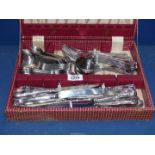 A canteen of Kings Pattern cutlery including; knives, forks, spoons, teaspoons, etc.