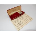 A presentation cased Le Cheminant 17 jewels Chronometer specially Tested" 9ct gold cased