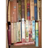 A box of books to include; Just William, Little Men, What Katy Did at School, Famous Five Books,