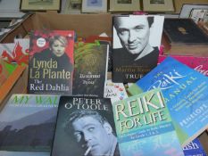 A quantity of books to include; Peter O'Toole 'Loitering with Intent', The Reiki Manual,
