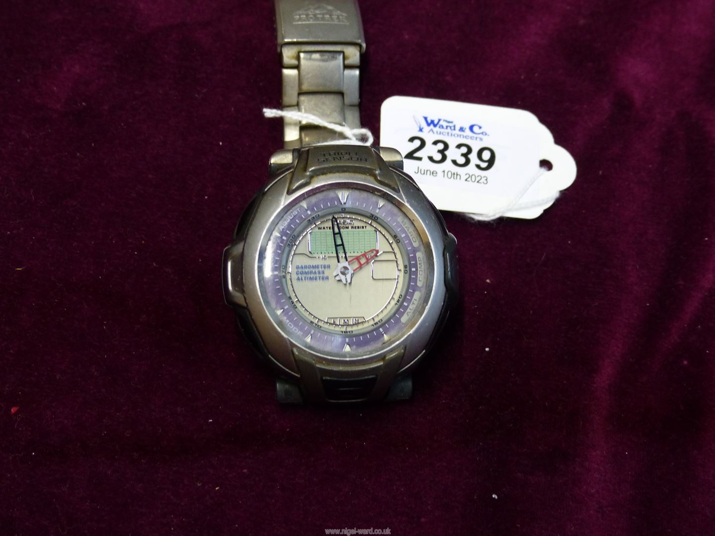 A 2003 Casio Protrek PRG-60T watch, model no. 2767.