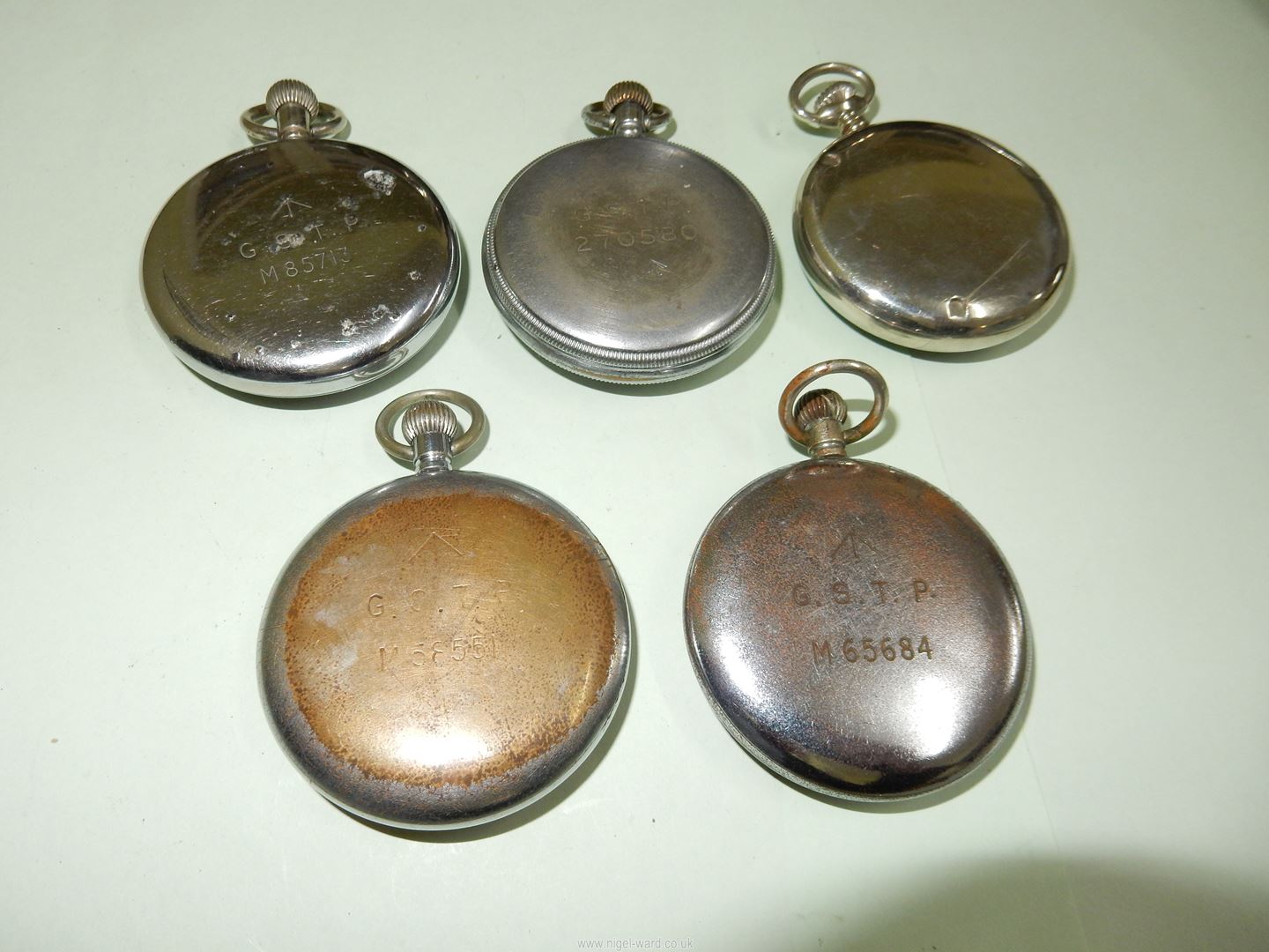 Five crown wound Pocket Watches with inset second hands, - Image 3 of 12