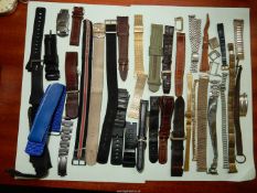 A good quantity of watch straps/wristlets.