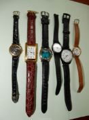 Six quartz movement wristwatches including two "Swatch Swiss",