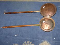 Two copper Warming pans.