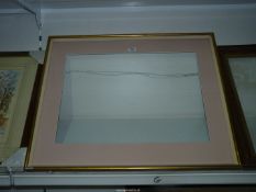A gilt coloured picture framed glazed and mounted, overall frame 33 1/4" x 27",