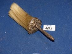 A silver ornate handled neck Brush, London 1901, makers mark W.G.