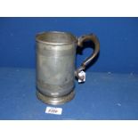 A Georgian pewter Quart tankard signed Samuel Cocks 1810.