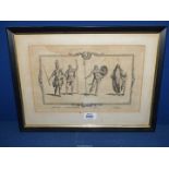 A framed and mounted Etching 'A Roman, Ancient Britain, A pict,