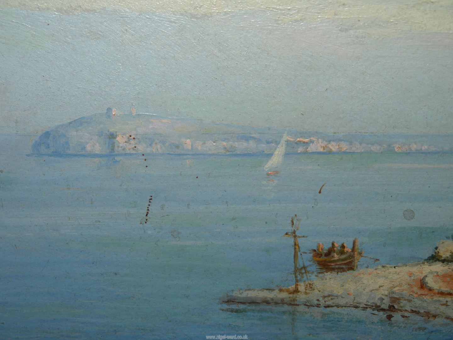 A framed but unglazed Oil on board depicting a coastal scene (possibly Malta), signed 'Bonetto'. - Image 12 of 15