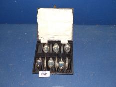 A cased set of six silver teaspoons, Sheffield, 1939 by Cooper Brother & Sons Ltd.