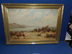 A Oil on canvas of a coastal scene signed L. Richards, approx. 23 1/2" x 18".