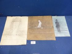 Three unframed sketches, after L.S.