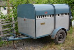 An Ifor Williams single-axle Stock Trailer having a 50 mm ball-hitch,