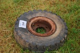 A 650-10 wheel and tyre.
